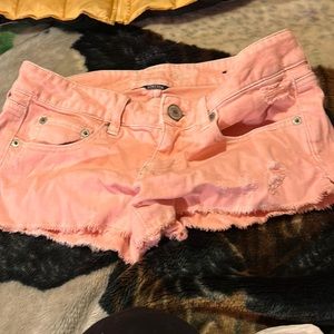 American eagle peach, jean shorts size 6